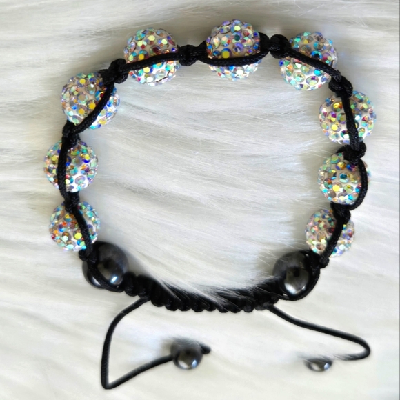 Shamballa crystal hematite bracelet - Picture 4 of 12